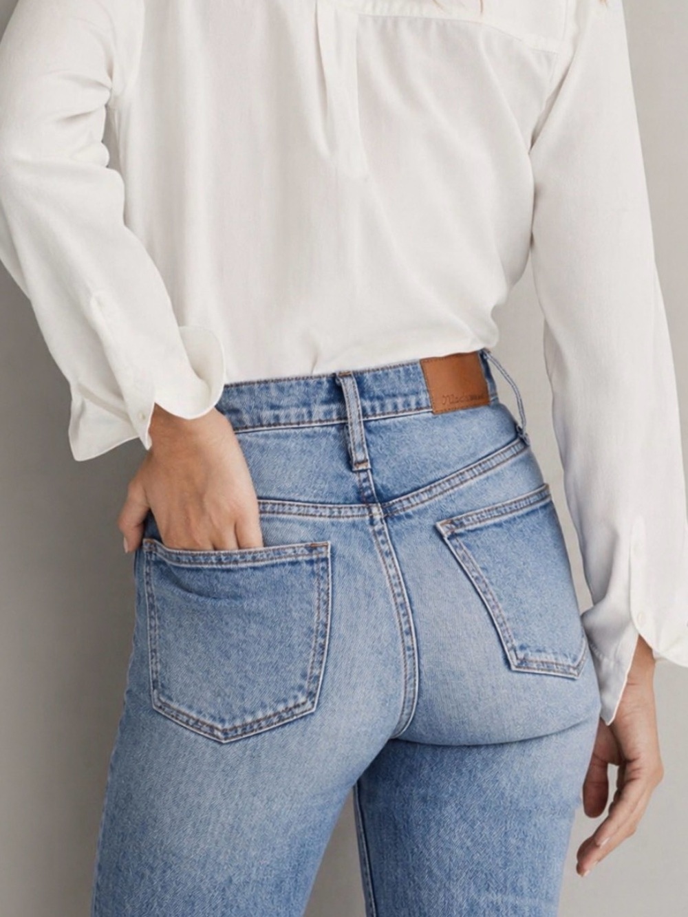 MADEWELL The Perfect Summer Jeans Size 30 Light Wash Straight Leg Denim - Picture 5 of 10
